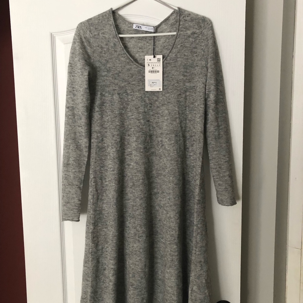 Knit wool blend dress Zara